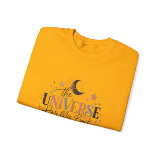 The Universe Has My Back Sweatshirt, Celestial Motivational Crewneck Gift