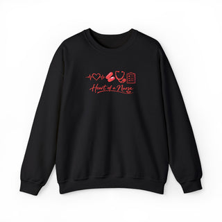 Heart of a Nurse Sweatshirt, Nurse Life Crewneck, RN Gift for Healthcare Workers