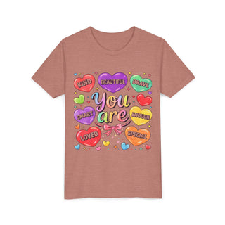 You Are Kind Brave Smart Loved Girls Cute Affirmation T-Shirt Design