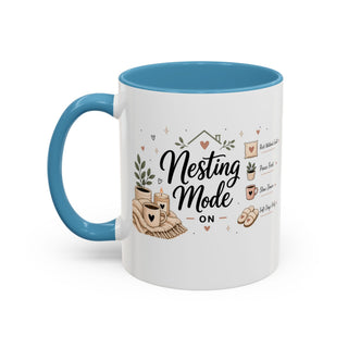 Nesting Mode Accent Coffee Mug (11, 15oz) – Cozy Self Care Vibes