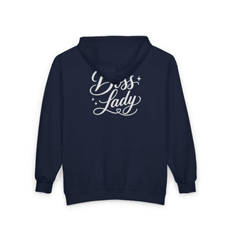 Boss Lady Hoodie Full Zip Motivational Statement Hoodie for Women Comfortable Casual