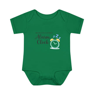 World’s Cutest Alarm Clock Onesie Funny Newborn Baby Outfit Gift