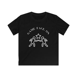 Game Face On White Graphic Shirt for Boys Youth Sports Motivational Tee