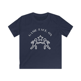 Game Face On White Graphic Shirt for Boys Youth Sports Motivational Tee
