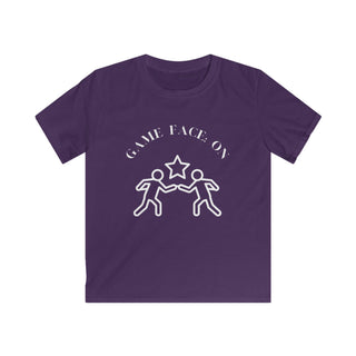 Game Face On White Graphic Shirt for Boys Youth Sports Motivational Tee