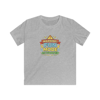Kids T-Shirt - "Warning: Fun Mode Activated" Colorful Graphic Tee