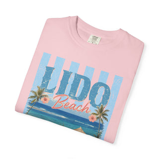 Vintage Lido Beach Tshirt – Garmentdyed Coastal Graphic Retro Design