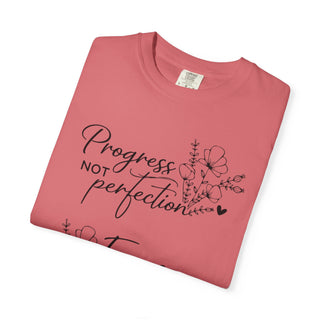 Progress Not Perfection Focus on the Good Inspirational Floral T-Shirt Gift
