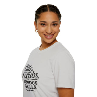 Cute Scrubs Serious Skills Shirt, Funny Nurse Tee, Healthcare Worker Gift