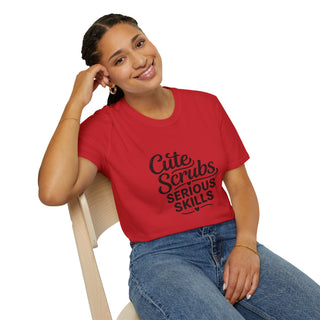 Cute Scrubs Serious Skills Shirt, Funny Nurse Tee, Healthcare Worker Gift