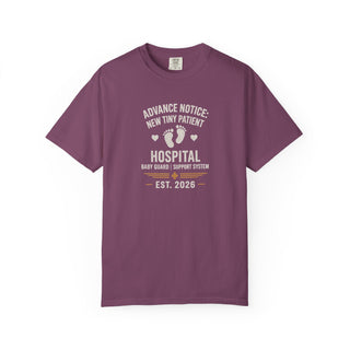 New Tiny Patient Hospital Tee — 'Advance Notice: New Tiny Patient' Baby Arrival T-Shirt (Est. 2026)