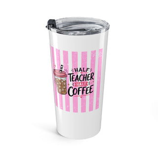 Half Teacher Half Coffee Shirt, Teacher Coffee Lover Tee, Funny Teacher Shirt, Iced Coffee Teacher Gift, Back to School Teacher Apparel