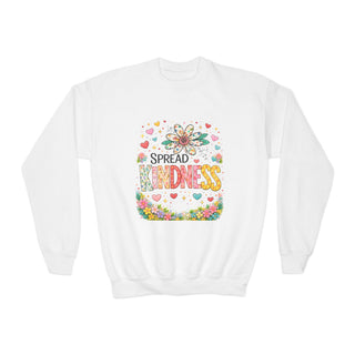 Spread Kindness Floral Youth Crewneck Sweatshirt Cute Positive Girls Gift