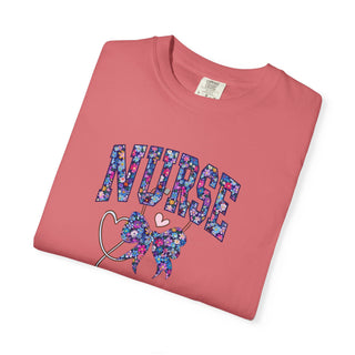 Floral Nurse Shirt Girly Nurse Tee RN LPN Shirt Stethoscope Nurse Shirt NICU ER Shirt School Nurse Shirt New Nurse Gift