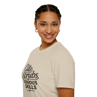 Cute Scrubs Serious Skills Shirt, Funny Nurse Tee, Healthcare Worker Gift