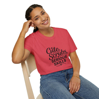 Cute Scrubs Serious Skills Shirt, Funny Nurse Tee, Healthcare Worker Gift
