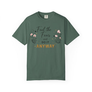 Feel the Fear and Do It Anyway Gold Motivational Quote Hoodie Shirt