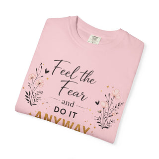 Feel the Fear and Do It Anyway Gold Motivational Quote Hoodie Shirt