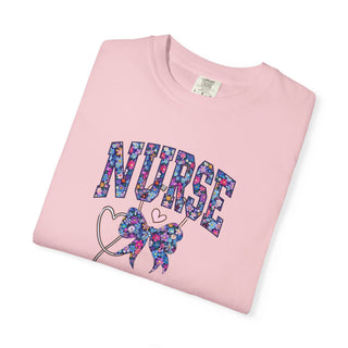 Floral Nurse Shirt Girly Nurse Tee RN LPN Shirt Stethoscope Nurse Shirt NICU ER Shirt School Nurse Shirt New Nurse Gift