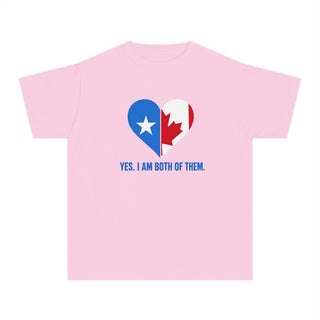 Yes I Am Both of Them Youth Shirt, Somali Canadian Pride Kids Heritage Tee