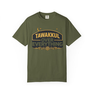 Tawakkul Over Everything Shirt, Islamic Faith Quote Graphic Tee