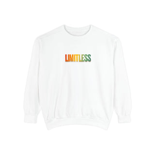 Limitless Sweatshirt, Motivational Gradient Graphic Aesthetic Crewneck Gift