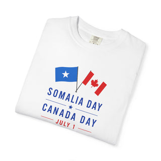 Somalia Day Canada Day Shirt, July 1 Dual Flag Tee, Two Nations One Day One Celebration, Somali Canadian Pride Gift