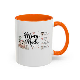 Mom Mode Accent Coffee Mug (11, 15oz) – Running on Coffee & Love