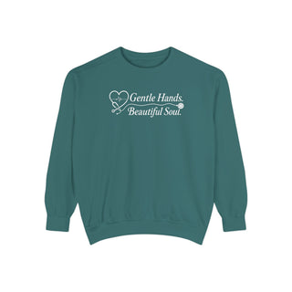 Nurse Crewneck Sweatshirt Gentle Hands Beautiful Soul Personalized Custom Design Gift