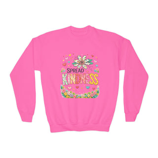 Spread Kindness Floral Youth Crewneck Sweatshirt Cute Positive Girls Gift