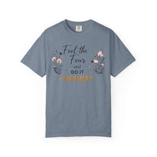 Feel the Fear and Do It Anyway Gold Motivational Quote Hoodie Shirt