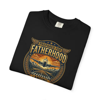 Prepared for Fatherhood Landing Shirt, New Dad Pilot Tee, Pregnancy Reveal Gift for Expecting Dad Est 2026