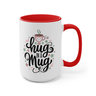 Hug in a Mug Accent Mug, Pink Interior Cute Floral Coffee Tea Cup Gift