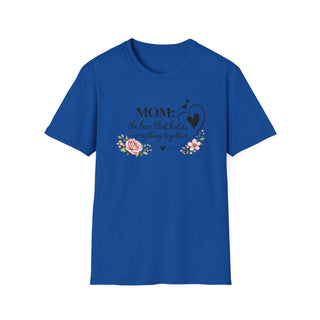 Mom The Love That Holds Everything Together Heart Floral T-Shirt