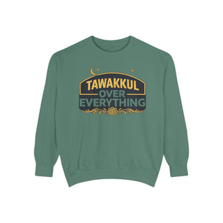 Tawakkul Unisex Sweatshirt Islamic Faith Crewneck with Crescent Moon