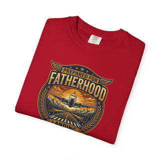 Prepared for Fatherhood Landing Shirt, New Dad Pilot Tee, Pregnancy Reveal Gift for Expecting Dad Est 2026