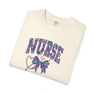 Floral Nurse Shirt Girly Nurse Tee RN LPN Shirt Stethoscope Nurse Shirt NICU ER Shirt School Nurse Shirt New Nurse Gift