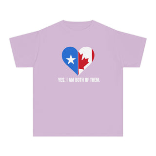 Yes I Am Both of Them Youth Shirt, Somali Canadian Pride Kids Heritage Tee