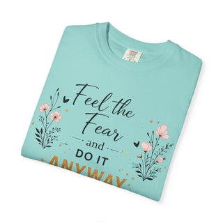 Feel the Fear and Do It Anyway Gold Motivational Quote Hoodie Shirt