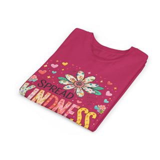 Spread Kindness Girls T-Shirt – Cute Floral Positive Kids Tee