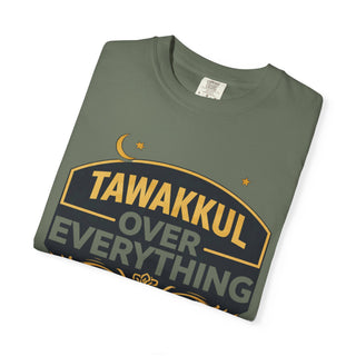 Tawakkul Over Everything Shirt, Islamic Faith Quote Graphic Tee