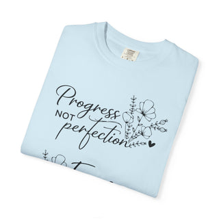 Progress Not Perfection Focus on the Good Inspirational Floral T-Shirt Gift