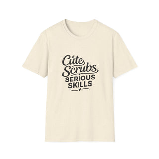 Cute Scrubs Serious Skills Shirt, Funny Nurse Tee, Healthcare Worker Gift