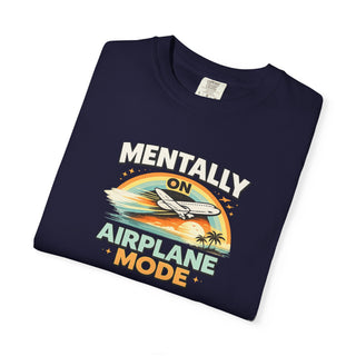 Airplane Mode Shirt Vintage Sunset Aviation Graphic Tee Unisex Travel Gift