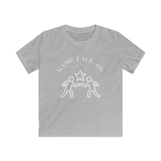 Game Face On White Graphic Shirt for Boys Youth Sports Motivational Tee