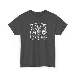 Surviving on Coffee and Lesson Plans Teacher Shirt Funny Gift Tee
