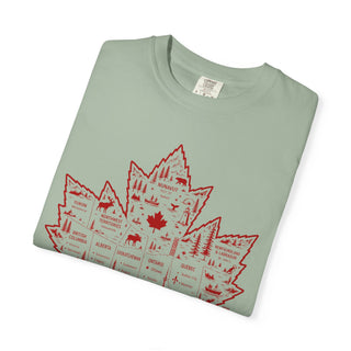 Canadian Maple Leaf Vintage Unisex Shirt Garment Dyed Heavyweight Cotton Tee