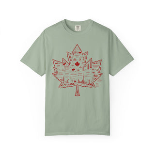 Canadian Maple Leaf Vintage Unisex Shirt Garment Dyed Heavyweight Cotton Tee