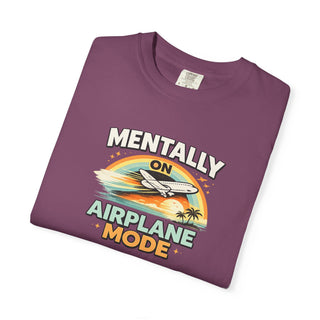 Airplane Mode Shirt Vintage Sunset Aviation Graphic Tee Unisex Travel Gift