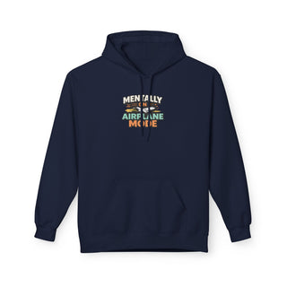 Mentally On Airplane Mode Hoodie Travel Funny Graphic Unisex Sweatshirt